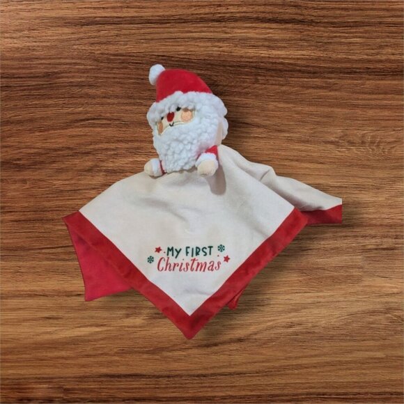Pearhead InC Babys First Christmas Santa Lovey Blanket 12" Plush Holiday - Picture 1 of 8